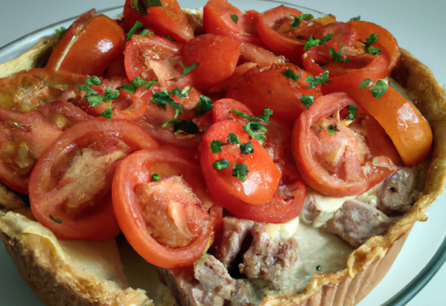 Quiche thon - tomate