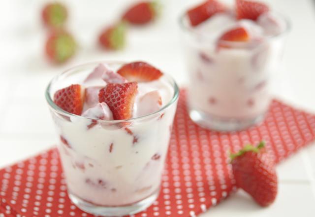 Verrines gourmandes aux fraises