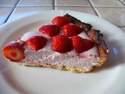 Tarte mousseuse aux fraises