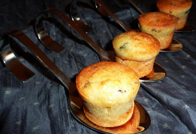 Financiers salés au roquefort Papillon et saumon