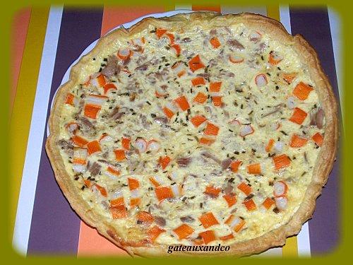 Quiche au thon et surimi