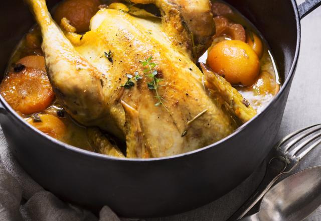 Poulet aux abricots et au cidre