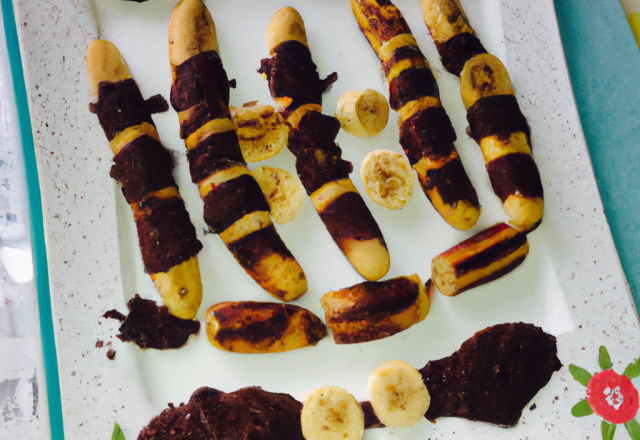 Banane au chocolat par les enfants pour les enfants