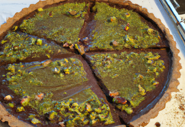 Tarte choco-pistaches