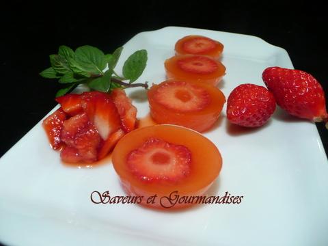 Fraises en gelée d'orange