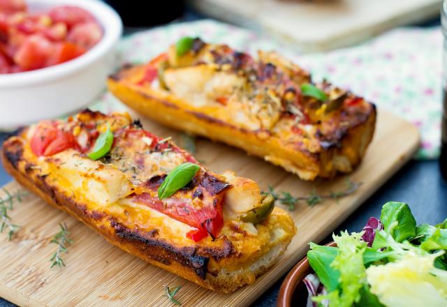 Tartine gratinée au poulet