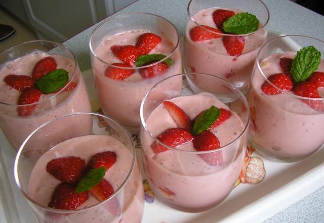 Mousse à la fraise maison