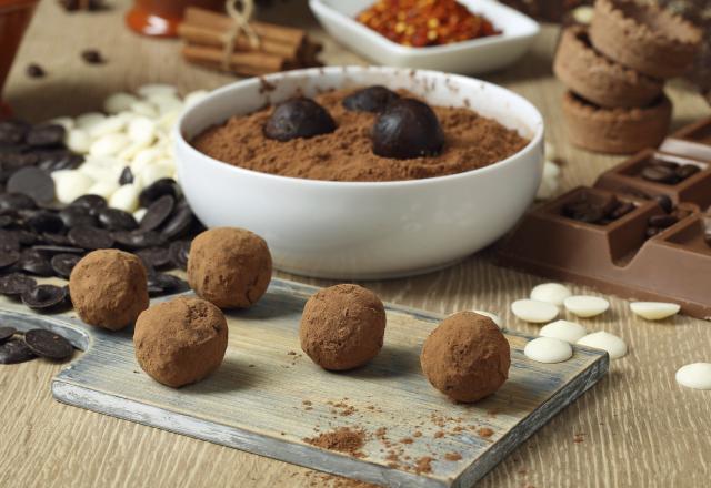 Truffes au chocolat amer