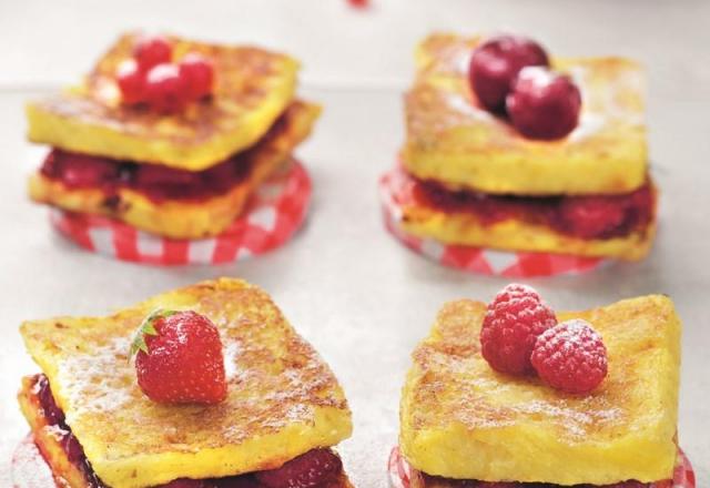 Pain perdu brioché aux fruits rouges