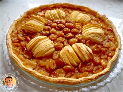 Tarte mirabelles / pommes