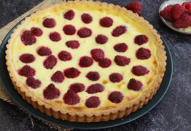 Tarte aux framboises et au mascarpone