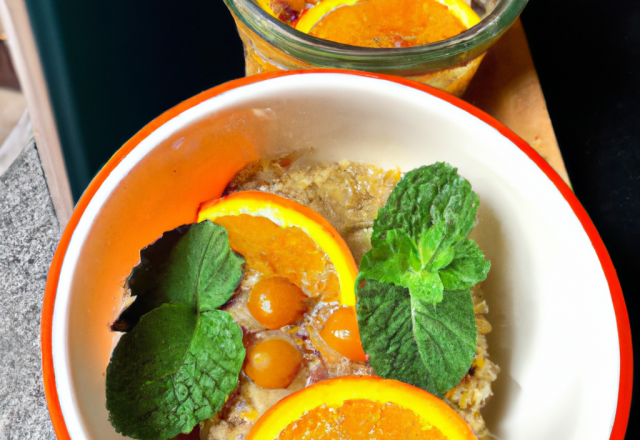 Coupelle quinoa oranges pastèque menthe