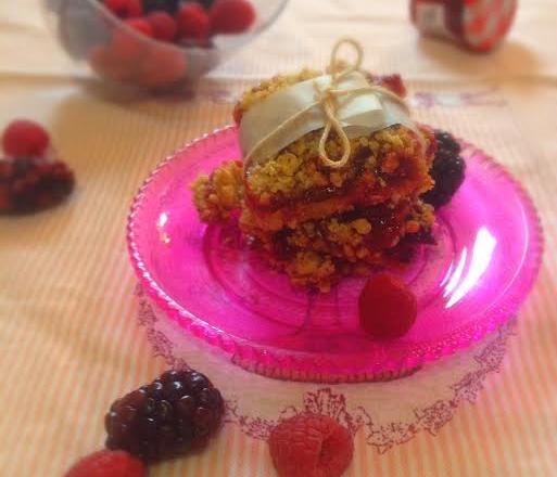 Streusel Bars aux Fruits Rouges