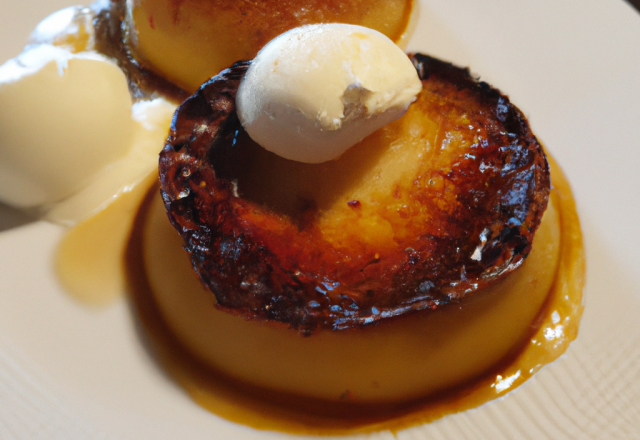 Moelleux aux pommes caramélisées et au fromage blanc