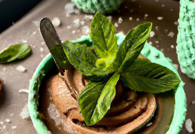 Glace Chocolat au thé à la menthe