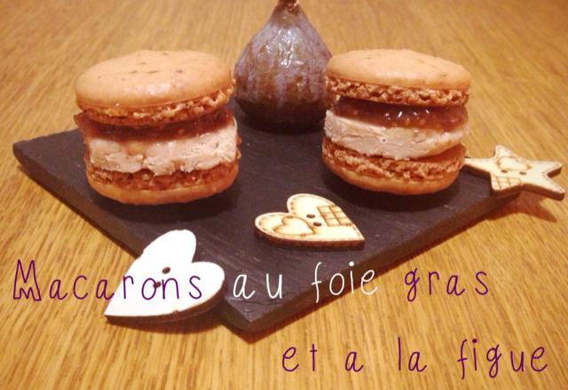 Macarons au foie gras et à la figue