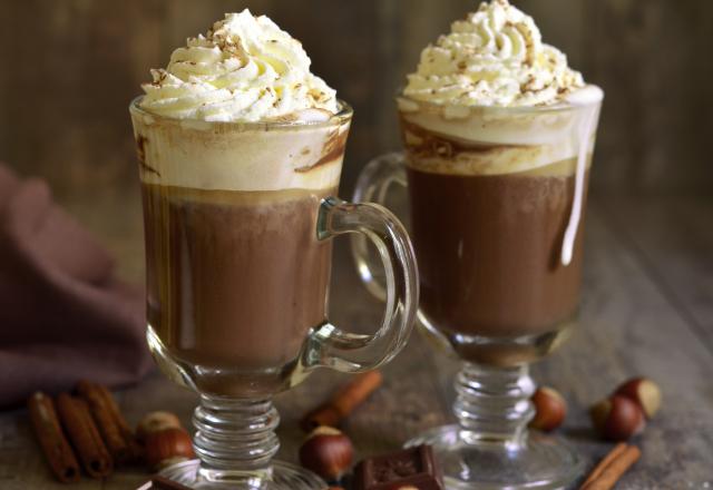 Chocolat chaud au lait écrémé et amidon