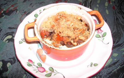 Crumble de légumes confits au quinoa