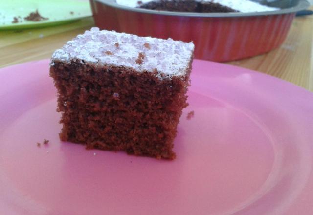 Cake moelleux au chocolat, noisettes et pomme