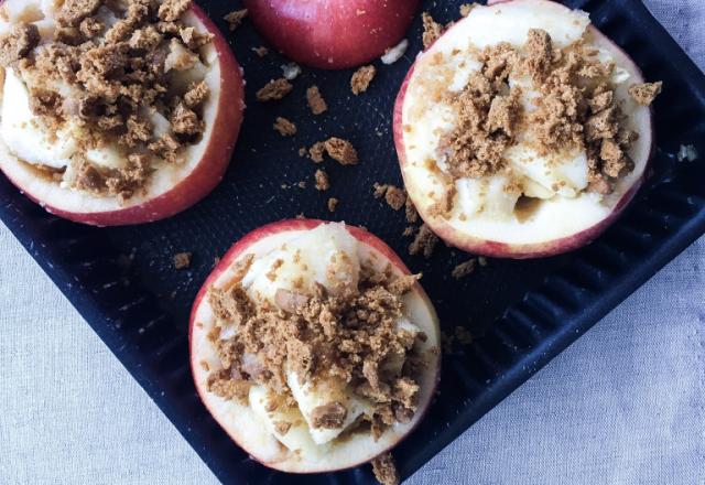 Pommes au four fourrées aux spéculoos