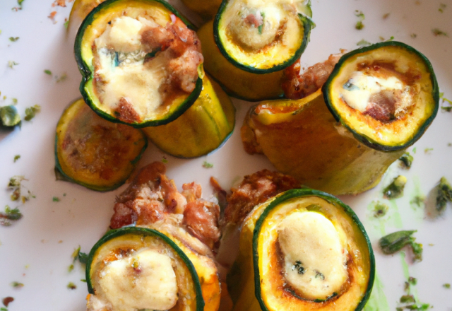 Courgettes farcies au fromage de brebis