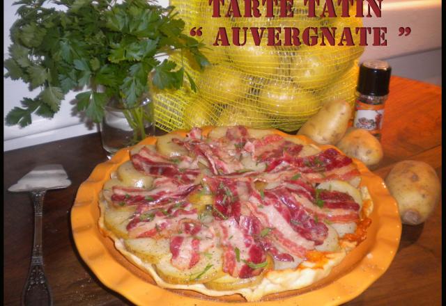 Tarte tatin "Auvergnate" pommes de terre & lard au roquefort