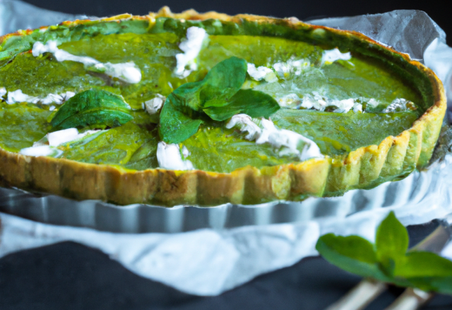 Tarte menthe chèvre