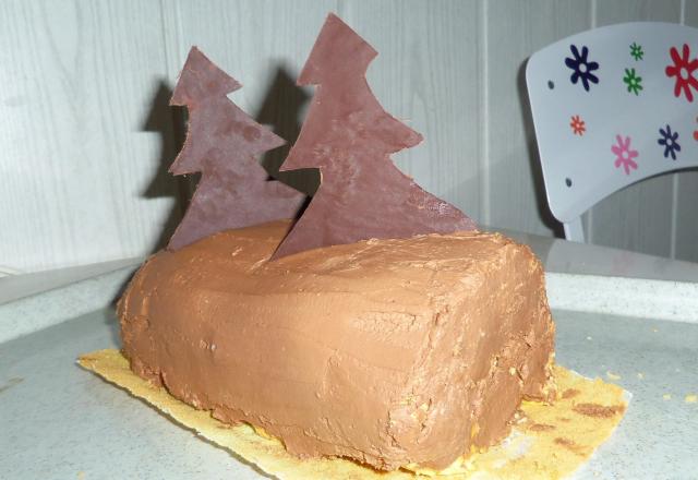 Bûche de Noël au kiri et au chocolat