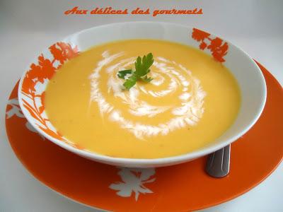 Velouté de potiron au fromage frais