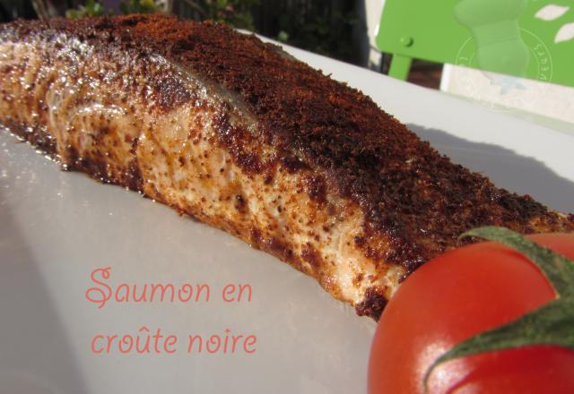 Saumon en croûte noire