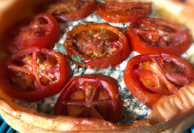 Tarte à la tomate et au roquefort