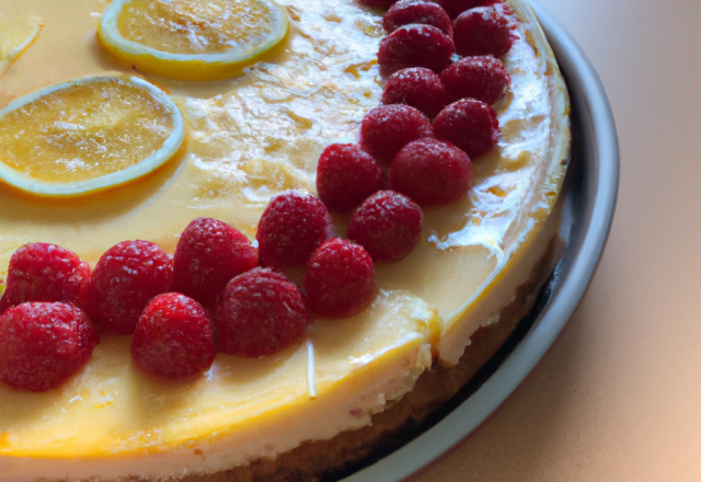 Cheese-cake citron framboise