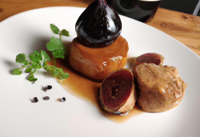 Foie gras de canard au cognac et porto, truffé