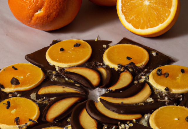 Biscuit léger au chocolat et oranges confites