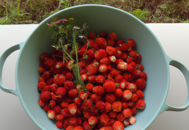 Fraises des bois du soleil levant