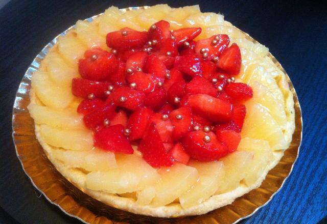 Tarte aux fraises ananas