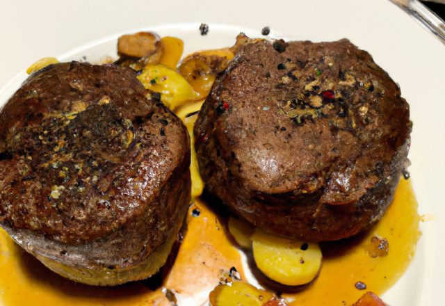 Filet mignon en tournedos et sucrines aux épices