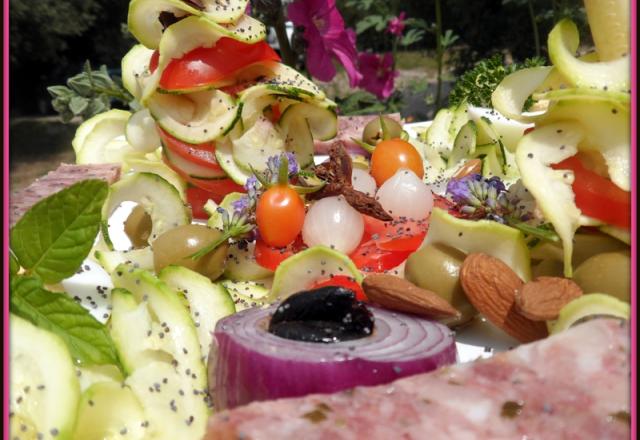 Assiette colorée pleine de couleurs et de fraicheur