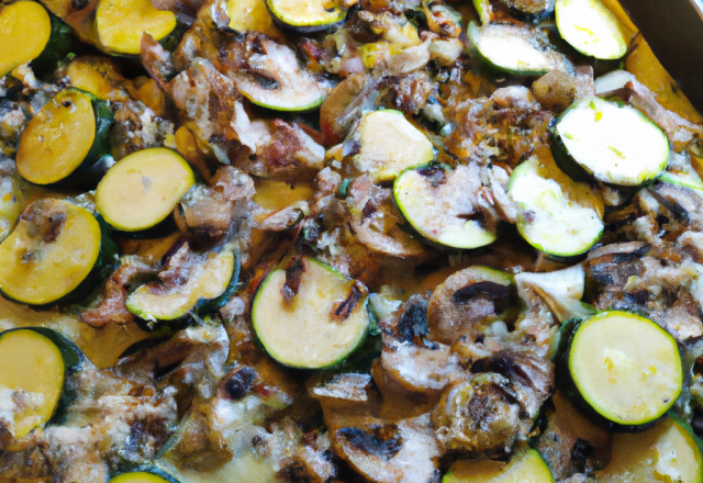 Recette express champignons/courgette