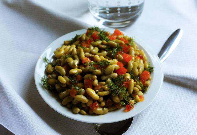 Salade de flageolets aux deux saumons et à l'aneth