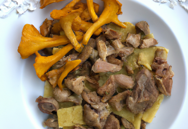 Rôti de veau aux chanterelles