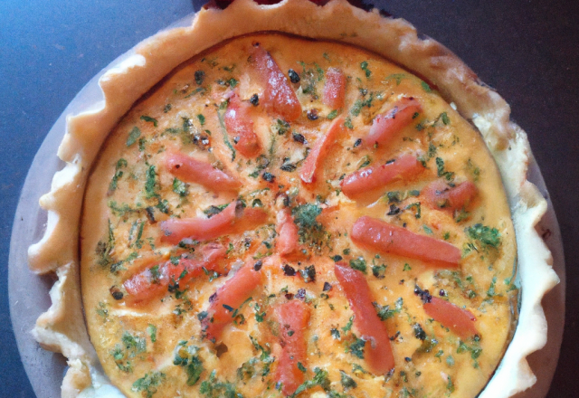 Quiche saumon poivron