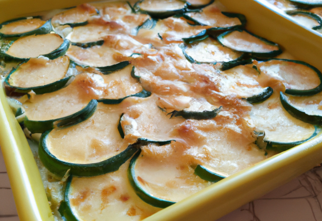 Gratin de courgettes au chévre frais