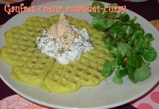 Gaufres aux amandes et au curry