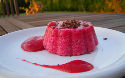 Mousse de framboises glacée