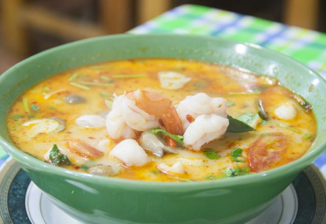 Soupe thaïe aux crevettes au thermomix