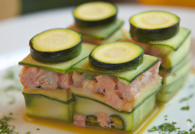 Terrine  de courgettes au saumon