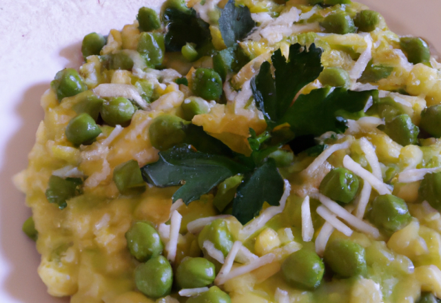 Risotto au petits pois