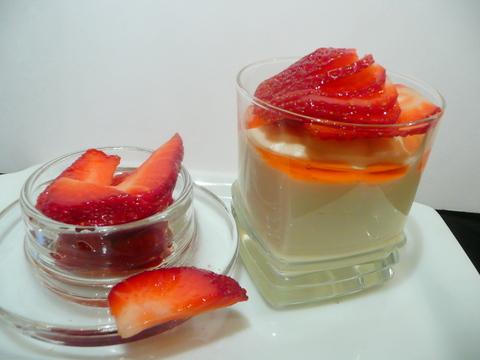 Crème citronnée aux fraises