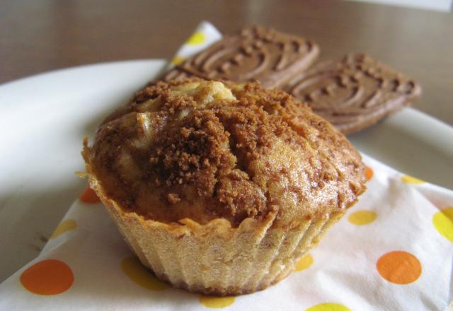 Muffins poires-spéculoos